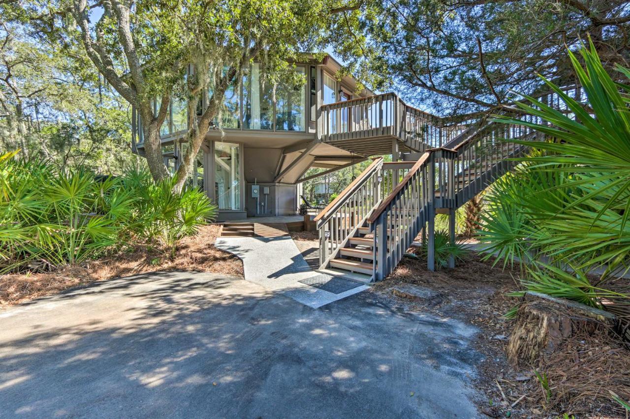 Вилла Airy Treehouse With Bikes Walk To Harbour Town! Хилтон-Хед-Айленд Экстерьер фото